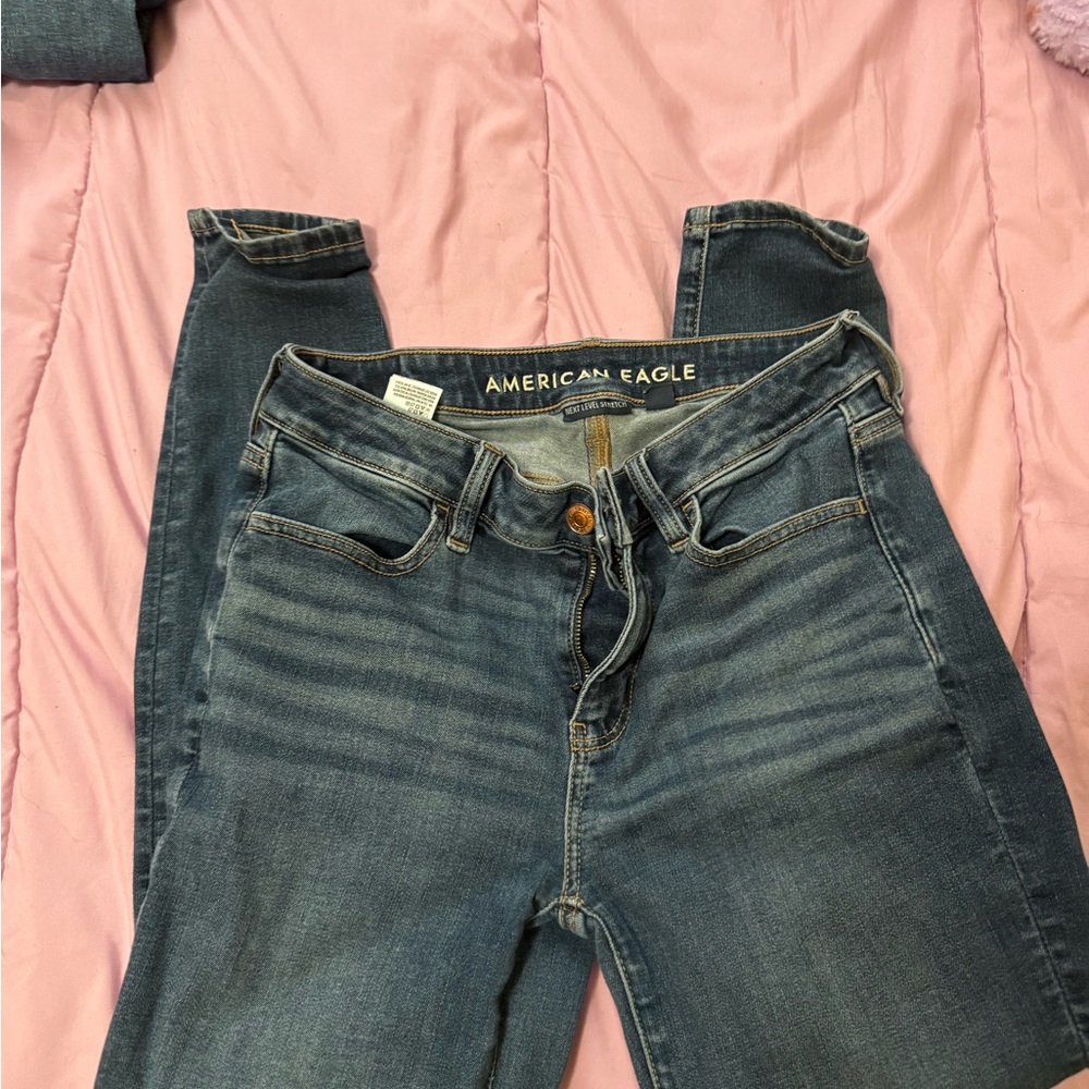 American Eagle Outfitters High Rise Blue Jeans